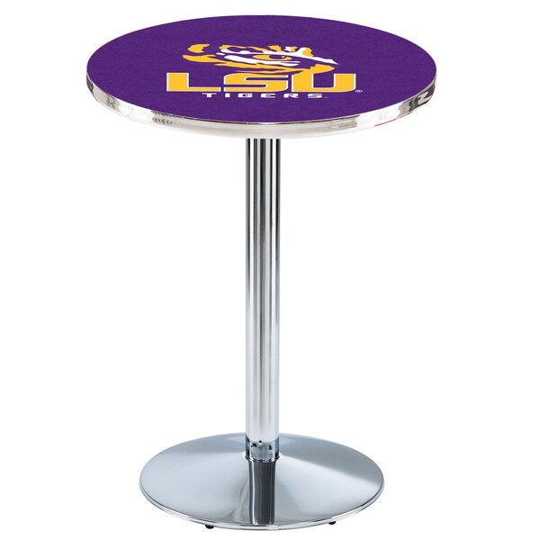 Holland Bar Stool Co 42" Chrome Louisiana State Pub Table L214C4228LaStUn - main
